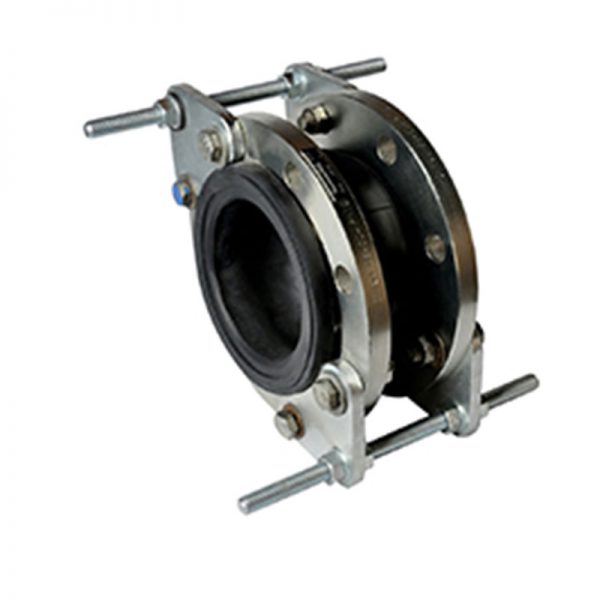 Flanged Single Bellow Rubber Flexible Connector With Control Rods